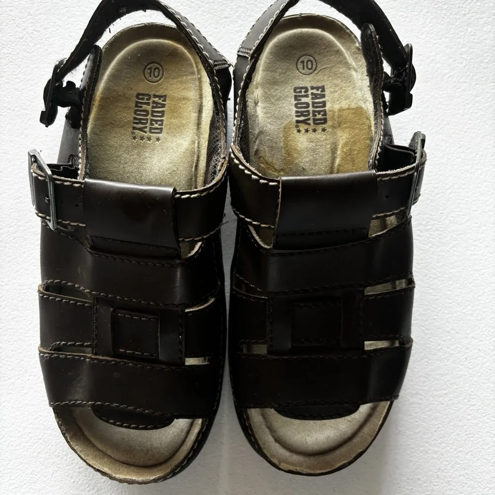 Vtg Y2K Faded Glory Hudson Sandals Mens 10 Chunky Fisherman Platform 90's Retro